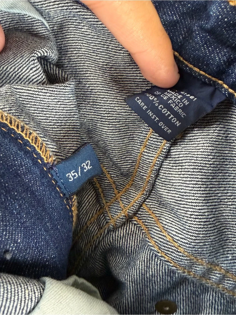 Polo Ralph Lauren Bootcut Jeans Mens 36x32 Dark Wash Blue Preppy Western Classic
